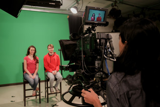 Students in TV Studio