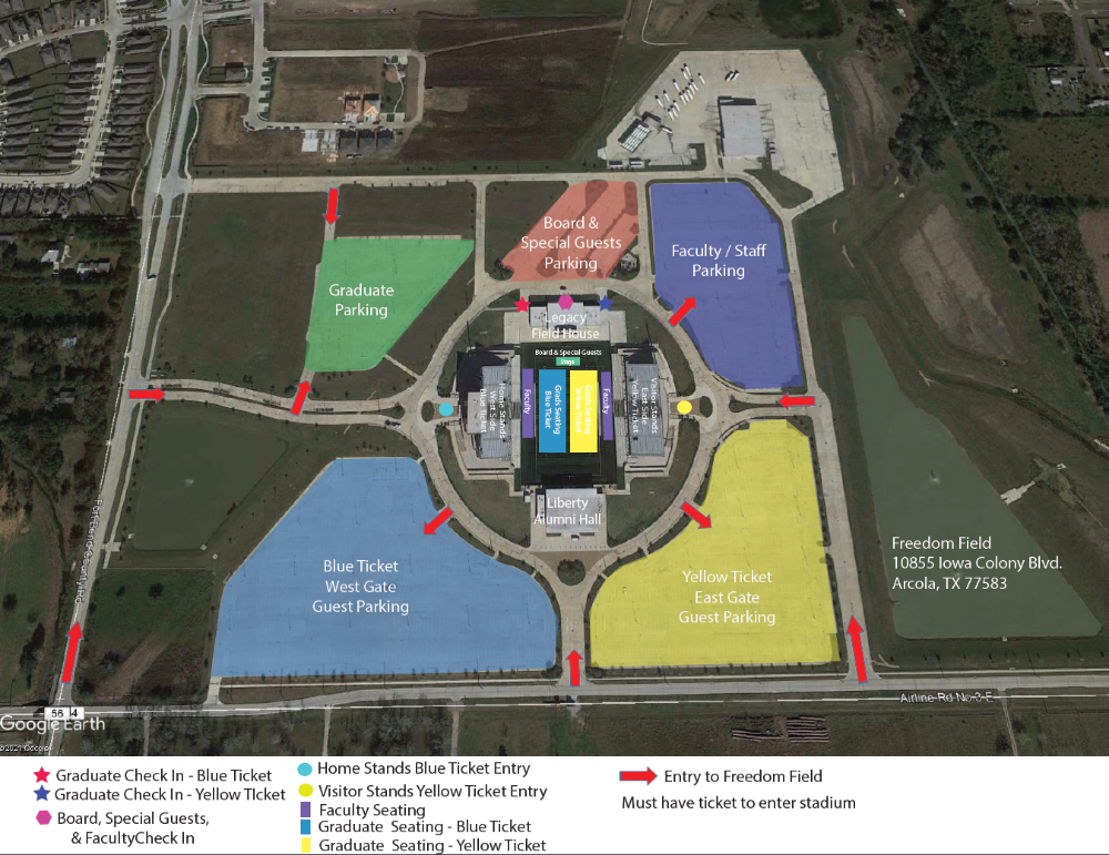 Freedom Field Parking and Seating