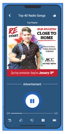 Pandora/Spotify Radio ad