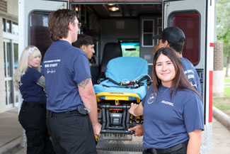 group of EMS workers