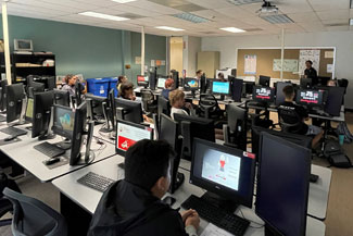 students in class room