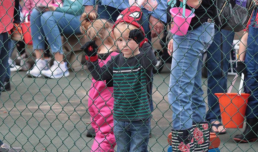 Little boy with a Spiderman hat