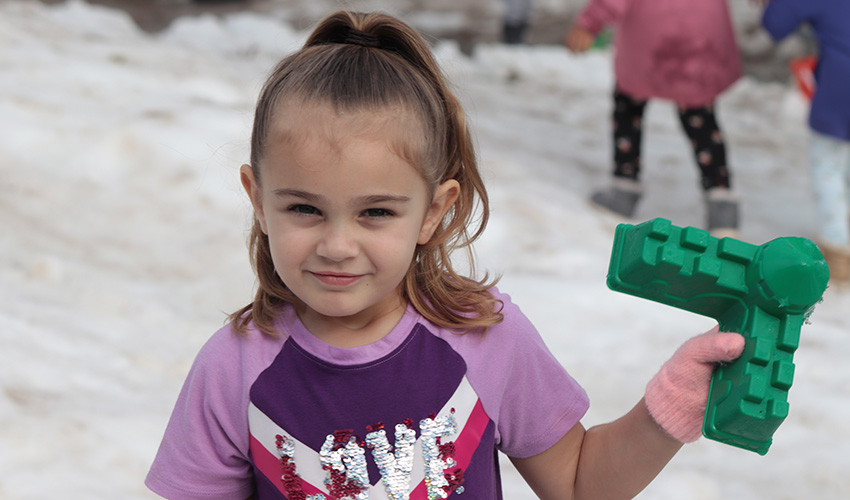 Little girl looking at the camera