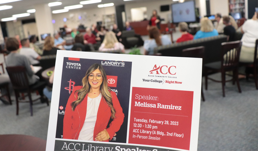 Melissa Ramirez Library speaker series flyer