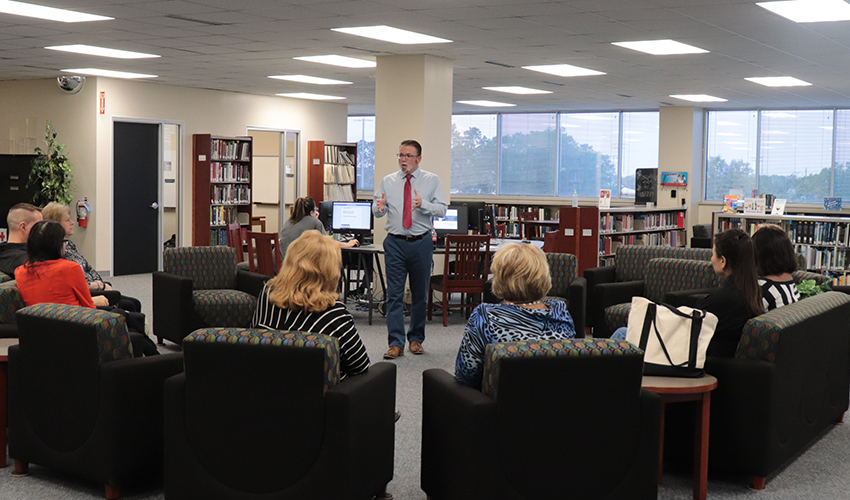 John J. Murray giving a presentation