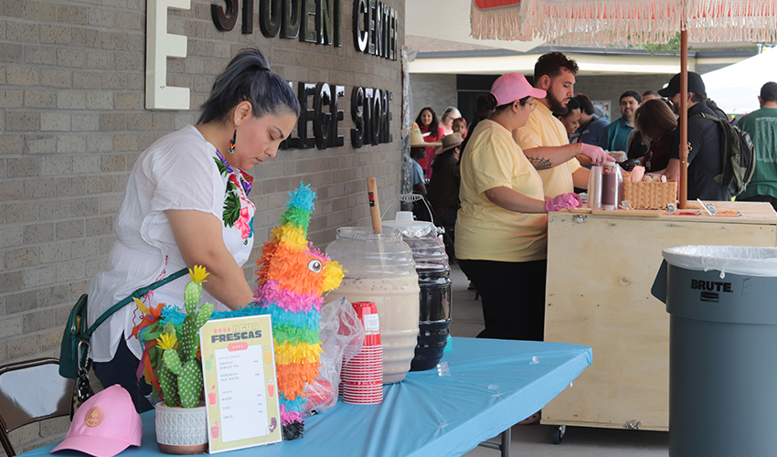 Elote stand and Aguas frescas Stand. 
