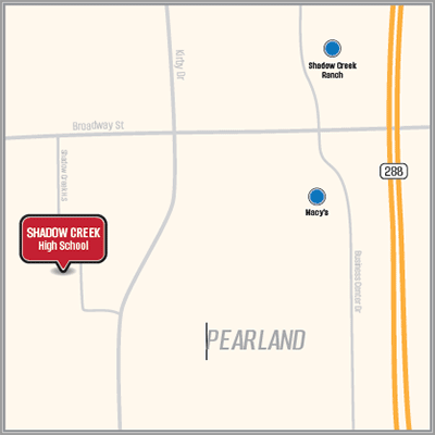 Shadow Creek HS Location Map