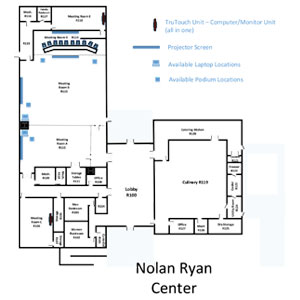 Nolan Ryan Center Map