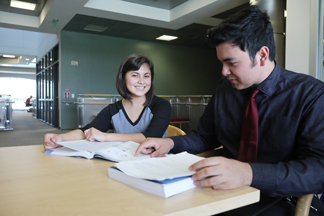 ACC students studying in S-building