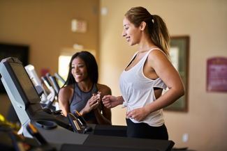 Woman runniing on treadmill